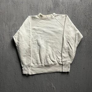 Vintage B.V.D. Sweatshirt Medium White 1960s Raglan Cotton USA